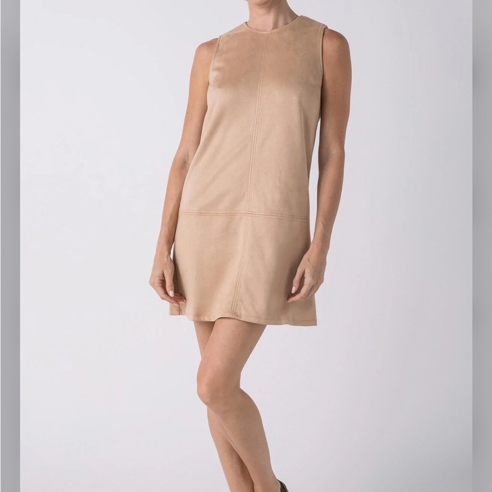 THML Faux Suede Sleeveless Mini Dress